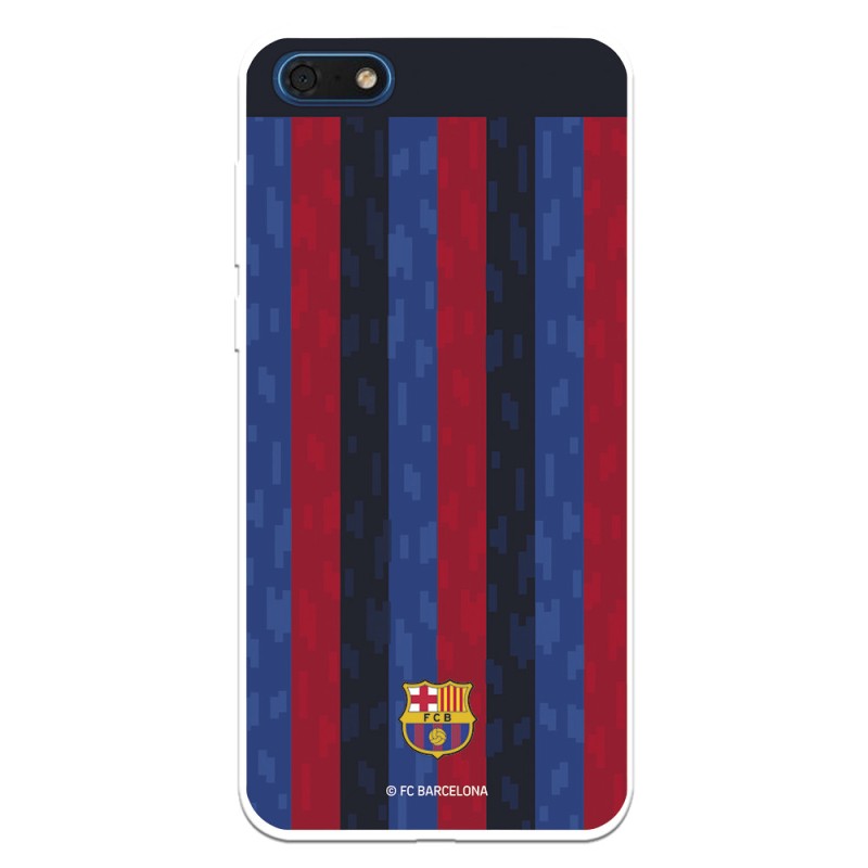 Funda para Honor 7S del FC Barcelona Fondo Rayas Verticales  - Licencia Oficial FC Barcelona