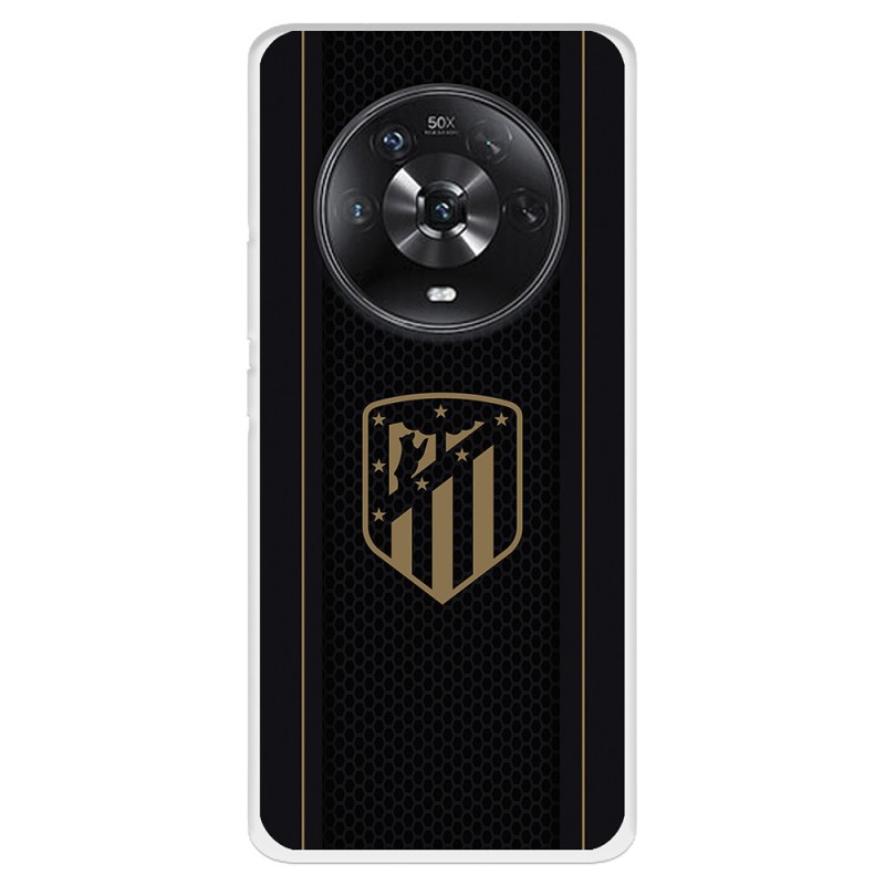 Funda para Honor Magic4 Lite del Atlético de Madrid Escudo Dorado Fondo Negro  - Licencia Oficial Atlético de Madrid