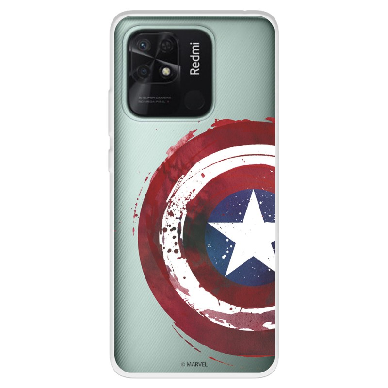 Funda para Xiaomi Redmi 10C Oficial de Marvel Capitán América Escudo Transparente - Marvel