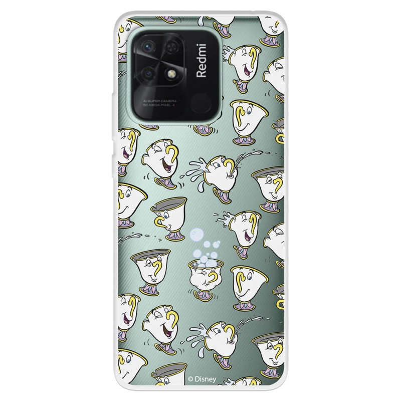 Funda para Xiaomi Redmi 10C Oficial de Disney Chip Potts Siluetas - La Bella y la Bestia