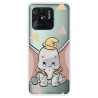 Funda para Xiaomi Redmi 10C Oficial de Disney Dumbo Silueta Transparente - Dumbo