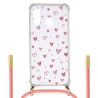 Funda Silicona Colgante Corazones para Samsung Galaxy A20e