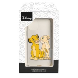 Funda para Samsung Galaxy A13 4G Oficial de Disney Simba y Nala Silueta - El Rey León