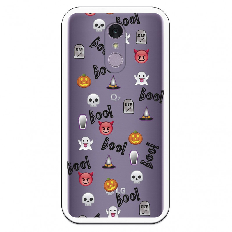 Carcasa Halloween Icons para LG Q7- La Casa de las Carcasas