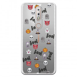 Carcasa Halloween Icons para Nokia 7.1- La Casa de las Carcasas