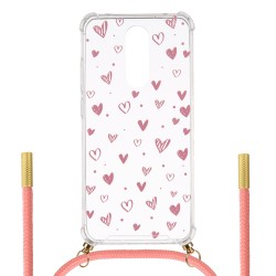 Funda Silicona Colgante Corazones para Xiaomi Redmi 8