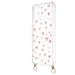 Funda Silicona Colgante Corazones para Huawei P Smart 2020