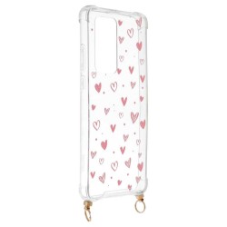 Funda Silicona Colgante Corazones para Huawei P40 Pro