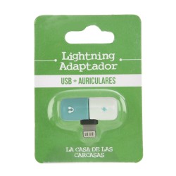 Adaptador Lightning USB - Auriculares Verde