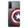 Funda para TCL 20R 5G Oficial de Marvel Capitán América Escudo Transparente - Marvel