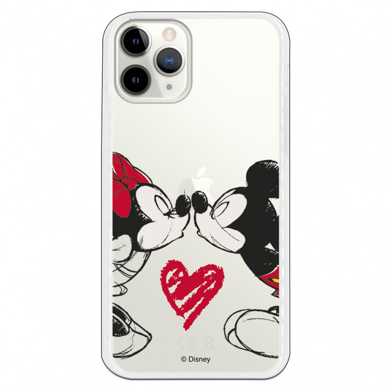 Funda para iPhone 11 Pro Oficial de Disney Mickey y Minnie Beso - Clásicos Disney