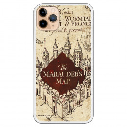 Funda para iPhone 11 Pro Max Oficial de Harry Potter The Marauders Map fondo - Harry Potter
