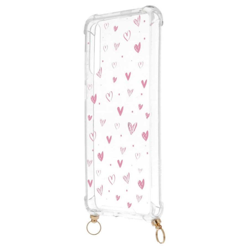 Funda Silicona Colgante Corazones para Huawei P20 Pro