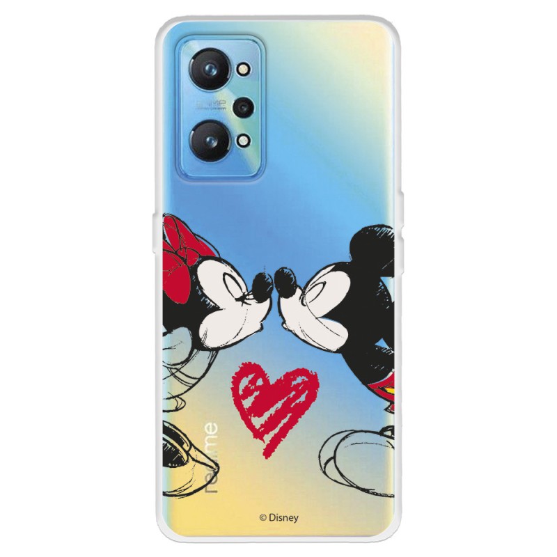 Funda para Realme GT Neo 2 Oficial de Disney Mickey y Minnie Beso - Clásicos Disney