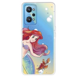 Funda para Realme GT Neo 2 Oficial de Disney Ariel y Sebastián Burbujas - La Sirenita