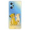 Funda para Realme GT Neo 2 Oficial de Disney Simba y Nala Silueta - El Rey León