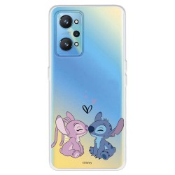 Funda para Realme GT Neo 2 Oficial de Disney Angel & Stitch Beso - Lilo & Stitch