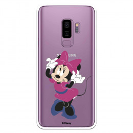Funda para Samsung Galaxy S9 Plus Oficial de Disney Minnie Rosa - Clásicos Disney