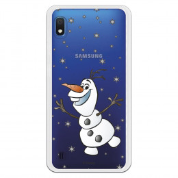 Funda para Samsung Galaxy A10 Oficial de Disney Olaf Transparente - Frozen