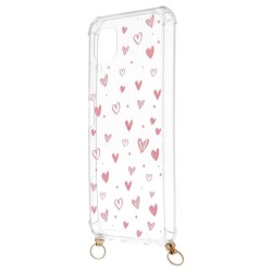 Funda Silicona Colgante Corazones para Huawei P40 Lite