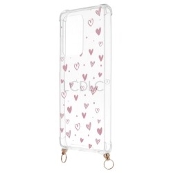 Funda Silicona Colgante Corazones para Samsung Galaxy S20 Ultra