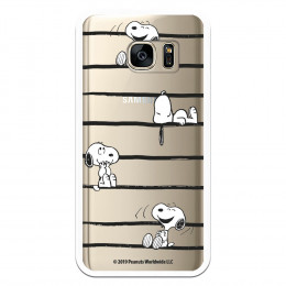 Funda para Samsung Galaxy S7 Oficial de Peanuts Snoopy rayas - Snoopy