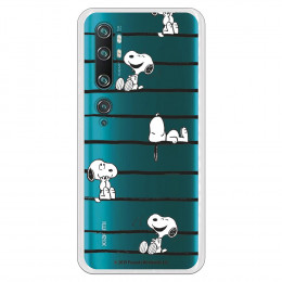 Funda para Xiaomi Mi Note 10 Oficial de Peanuts Snoopy rayas - Snoopy