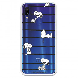 Funda para Xiaomi Redmi 7 Oficial de Peanuts Snoopy rayas - Snoopy