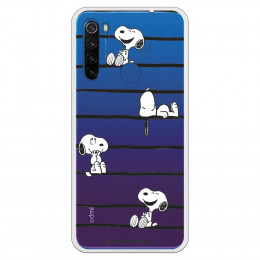 Funda para Xiaomi Redmi Note 8T Oficial de Peanuts Snoopy rayas - Snoopy