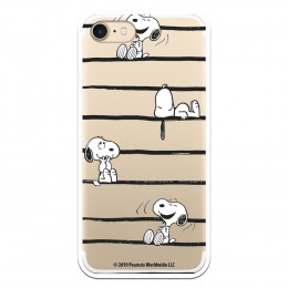 Funda para iPhone 8 Oficial de Peanuts Snoopy rayas - Snoopy