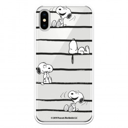 Funda para iPhone XS Oficial de Peanuts Snoopy rayas - Snoopy
