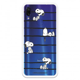 Funda para Xiaomi Redmi Note 7 Pro Oficial de Peanuts Snoopy rayas - Snoopy