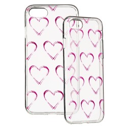 Funda Dibujo Corazones para iPhone SE