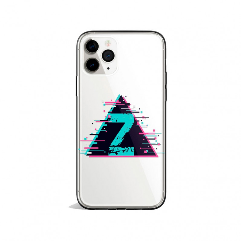 Cover Smartphone con Iniziali personalizzata - Triángulo di neon