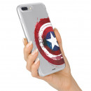 Carcasa para Huawei P40 Lite Oficial de Marvel Capitán América Escudo Transparente - Marvel
