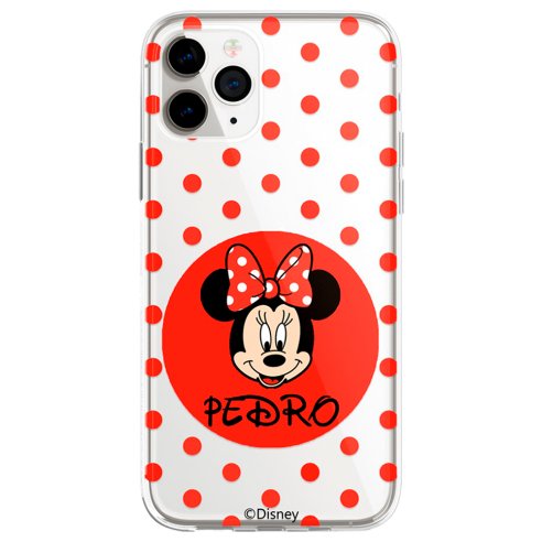 Cover Smartphone personalizzata Disney con il tuo Nome Minnie Mouse - Licenza Ufficiale di Disney