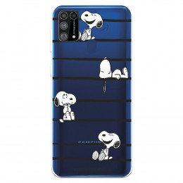 Funda para Samsung Galaxy M31 Oficial de Peanuts Snoopy rayas - Snoopy