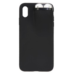 Funda Porta Auriculares Negro para iPhone XS