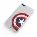 Funda para Huawei P40 Lite 5G Oficial de Marvel Capitán América Escudo Transparente - Marvel