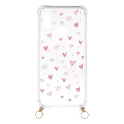 Funda Silicona Colgante Corazones para Huawei P Smart 2019