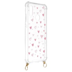 Funda Silicona Colgante Corazones para Huawei P Smart 2019