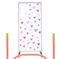 Funda Silicona Colgante Corazones para Huawei P30 Pro