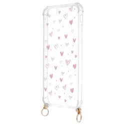 Funda Silicona Colgante Corazones para iPhone 5S