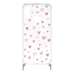 Funda Silicona Colgante Corazones para Xiaomi Redmi Note 7 Pro