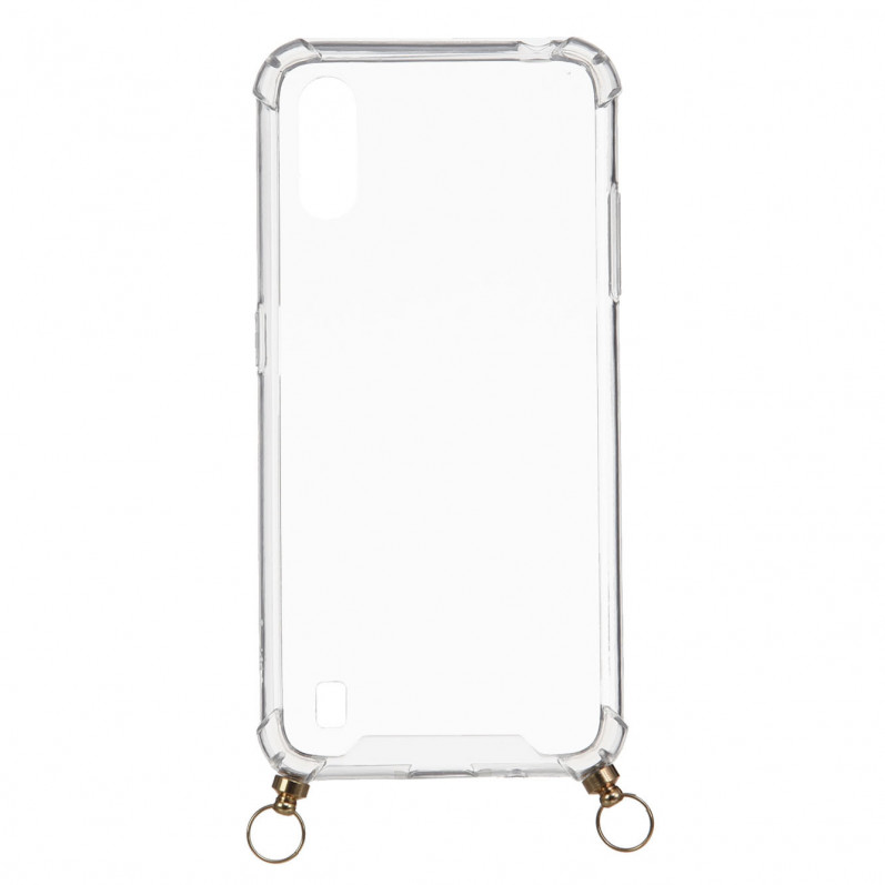 Cover Silicone Tracolla Trasparente per Samsung Galaxy A01