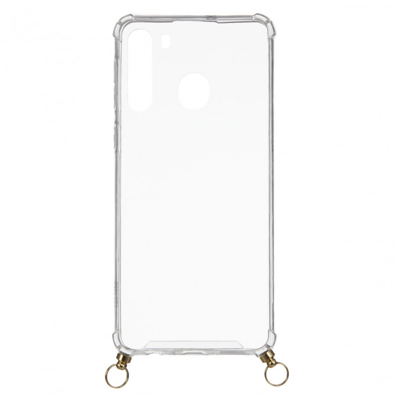 Cover Silicone Tracolla Trasparente per Samsung Galaxy A21