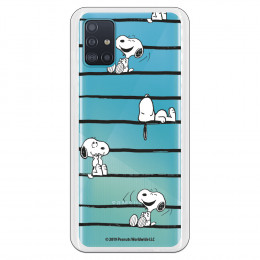 Funda para Samsung Galaxy A51 5G Oficial de Peanuts Snoopy rayas - Snoopy