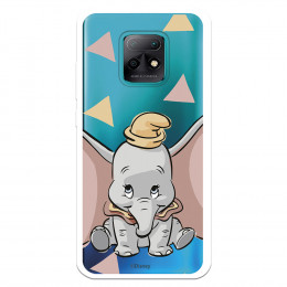 Funda para Xiaomi Redmi 10X 5G Oficial de Disney Dumbo Silueta Transparente - Dumbo