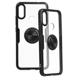 Funda Ring Transparente Negra para Xiaomi Redmi Note 7 Pro