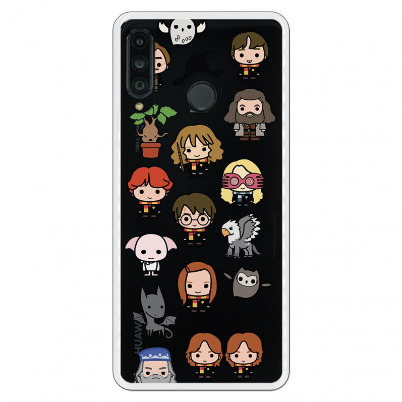 Carcasa Oficial Harry Potter icons characters para Huawei P30 Lite- La Casa de las Carcasas